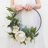 1PC Iron Hoops DIY Craft Metal Ring Black Wedding Wreath Handmade Iron Flower Rings Gold Party Decoration