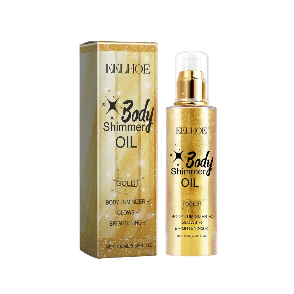 EELHOE Body Shimmer Oil Series Contour Liquid Highlighter Sexy Glowing Oil In Bronze Gold/Golden Brown/Gold/Silver
