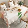 Прямоугольная водонепроницаемая хлопково-льняная скатерть с принтом цветов и птиц, противоскользящая износостойкая домашняя крышка для рабочего стола