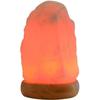 ZEN'AROME - Lampe USB En Cristal De Sel d'Himalaya Rock - Sculptée À La Main - Base En Bois - 7 Cm X 12 Cm