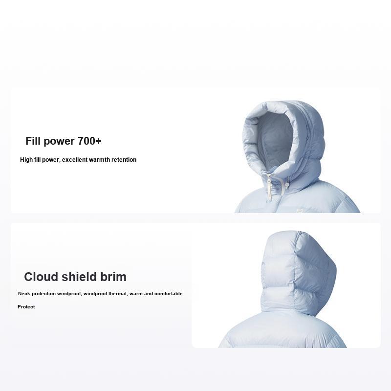 Fila Фитнес Мода Простая Индивидуальность Трендовый Повседневный Спорт Универсальный Свежий Теплый Короткий Пуховик с Капюшоном Женская Верхняя Одежда Кентукки-Синий A51W541903FBU