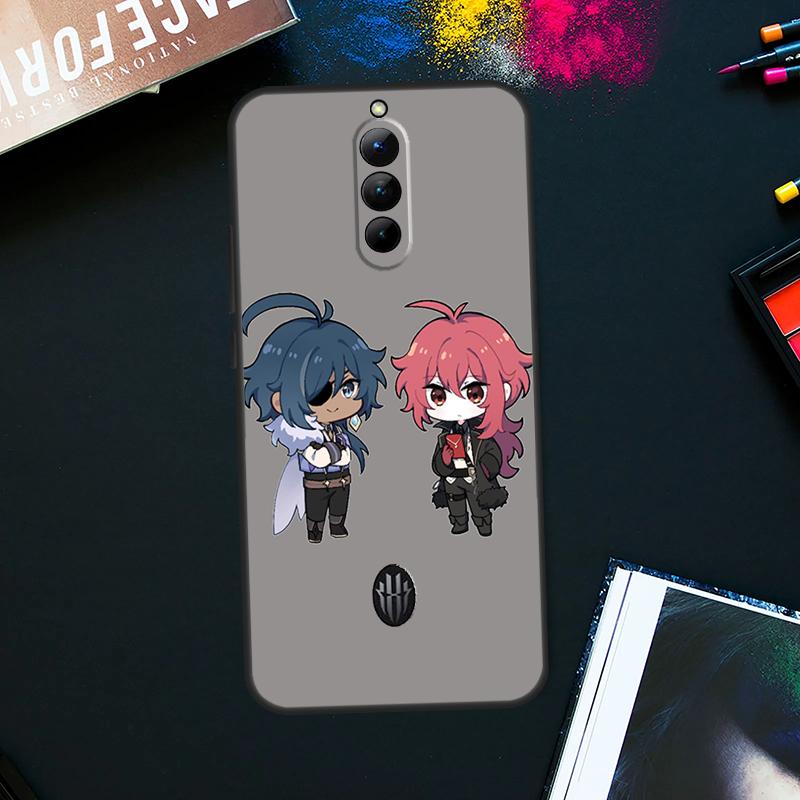 Ударный чехол Kaeya и Diluc Genshin для ZTE Nubia Red Magic 8 8S Pro Plus RedMagic 9 Pro Plus 6 7 6S 7S Pro 5S 6R 5G