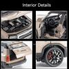 1:32 Prado SUV Car Model Toy Alloy Die-casting Back 6 Doors Can Be Opened Sound and Light Off-road Vehicle Children Boy Gift Collection