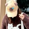 Runny Nose Cartoon Sun Hat Korean Style Peaked Cap Retro Capybara Baseball Cap  Outdoor