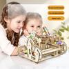 3D Wooden Puzzle Marble Run Set Electric Automatic Roller Coaster Model Building Kits STEAM Educational Toys Kids Adult Gifts