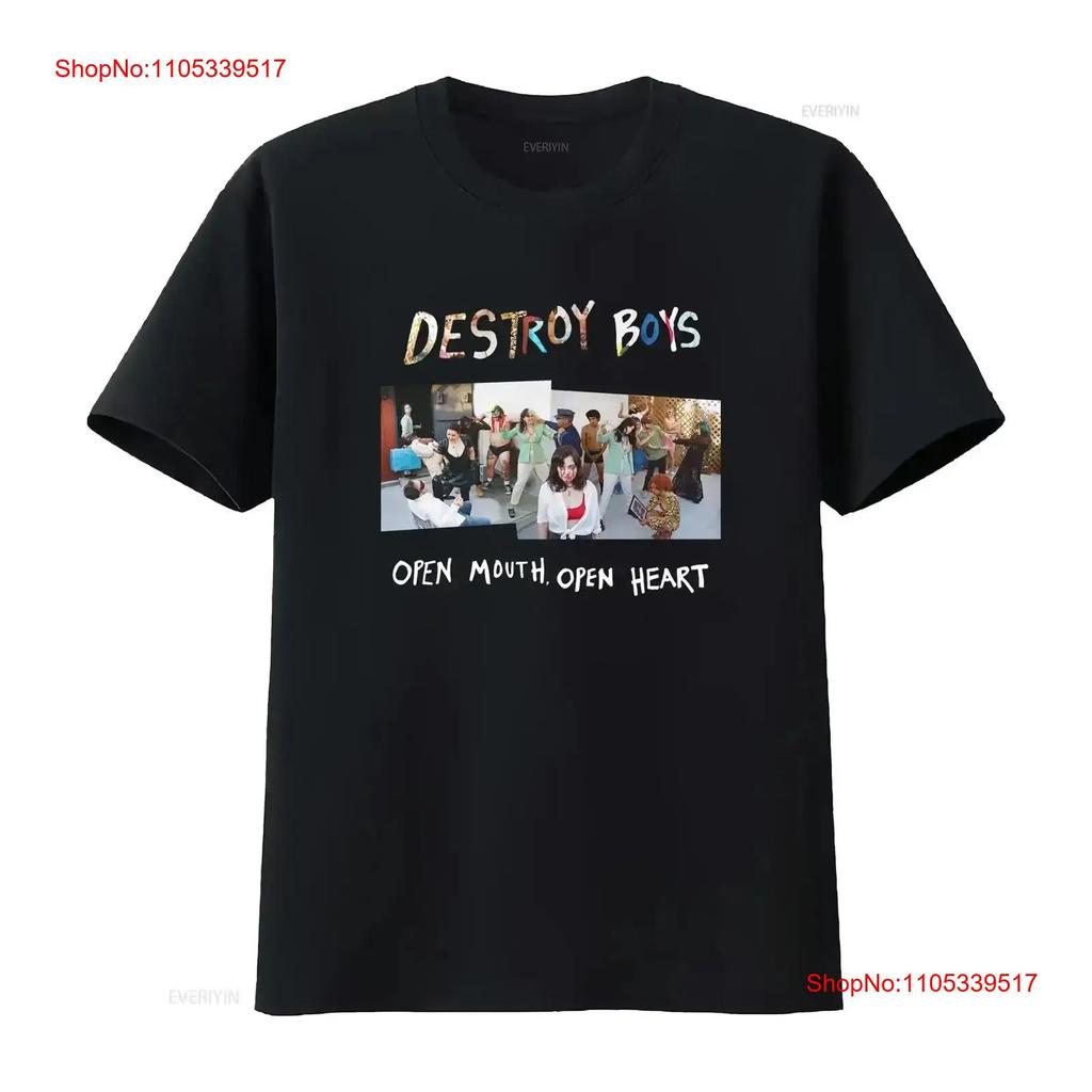 Limited Destroy Boys T shirt Open Mouth Heart Album vintage Washed Stretched streetwear Versati