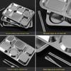 Yici Shiguang 304 Stainless Steel Divided Meal Tray
