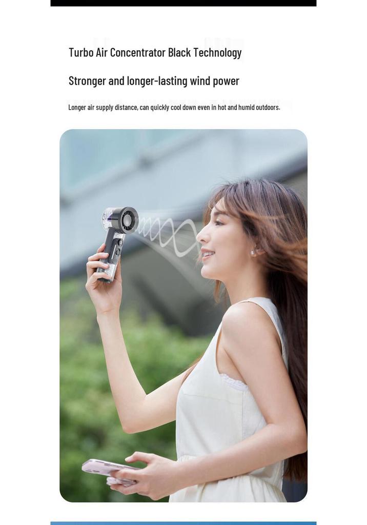 High-Speed Handheld Fan with Stepless Speed Control - Portable Electric Fan for Students and Outdoors, 26-Year Durability