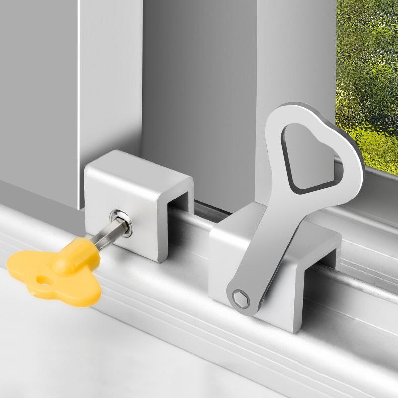 Anti-theft Window Locks Key Set Non-Punch Window Limiter Security Protection Baby Safety Lock Kids Children Safety Protection