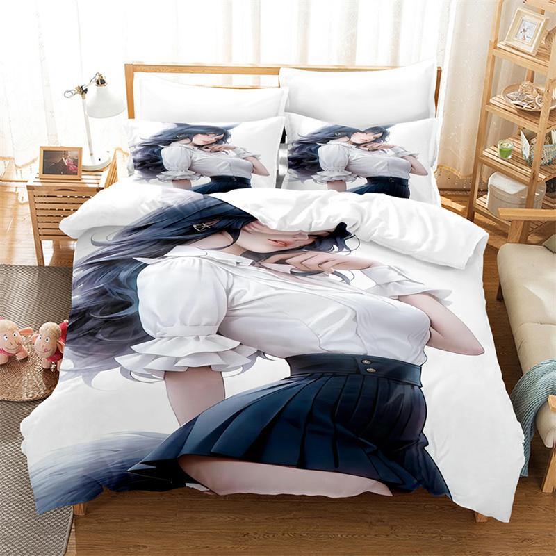 Комплект постельного белья с изображением сексуальной девушки из мультфильма, пододеяльник, комплект постельного белья для влюбленных, комплект постельного белья для детей, роскошный комплект постельного белья размера «king-size», комплект постельного белья «queen-size»