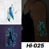 Little Sexy Cute Tattoo for Women Glowing Dark Taty Waterproof Fake Tatoo Luminous Tattoo Stickers Body Art Cartoon Tattoo
