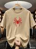 New Summer Casual Sports Simple Spider Printed Roundneck Cotton Shortsleeve Top For Adults Tshirt