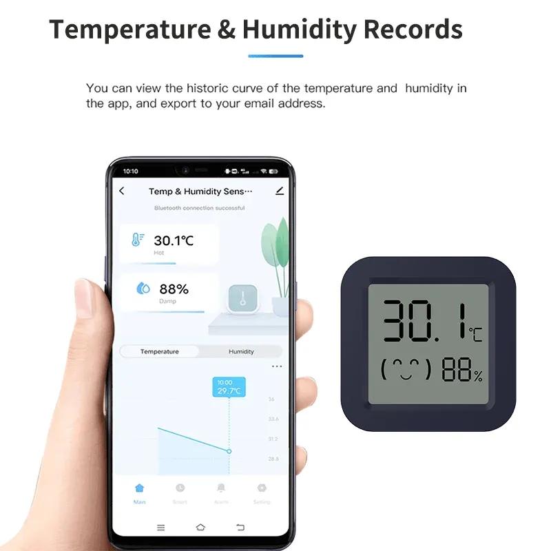 Bluetooth Датчик Температуры и Влажности Мини ЖК-Экран Smart Tuya APP Дистанционное Голосовое Управление Google Термометр Гигрометр