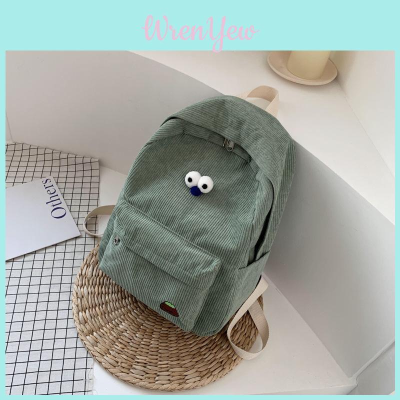 Street Style Harajuku Backpack With Durable Polyester Lining And Multiple Compartments For Teens