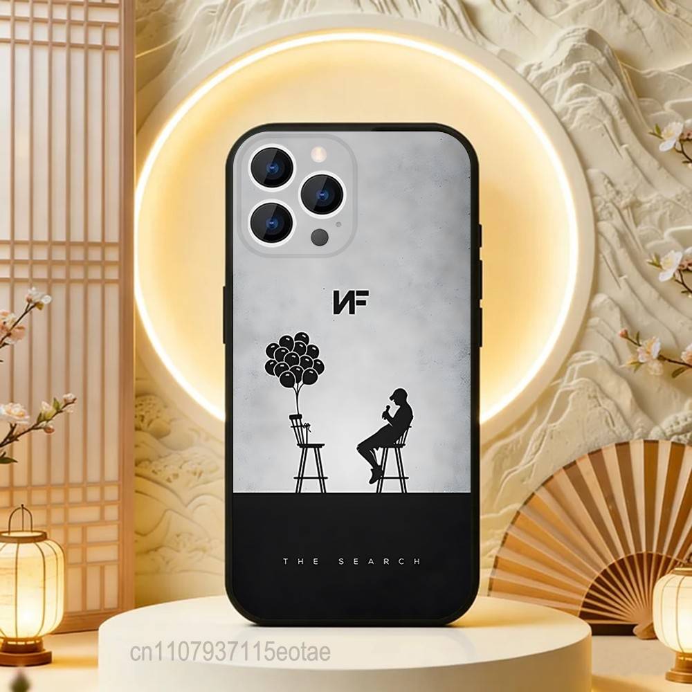 Чехол для телефона NF Rapper The Search для iPhone 17,16,15,14,13,12,11,Pro,Max,Plus,E,Air,Mini, Защитный черный чехол