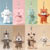 Kawaii Puppy Plush Toy Cartoon Horse Fox Dog Rabbit Frog Sheep Monkey Pig Stuffed Plush Keychain Bag Pendant Gift For Kids