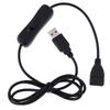 1M Usb Date Cable Male To Female Switch On Off Cable Toggle Led Power Line