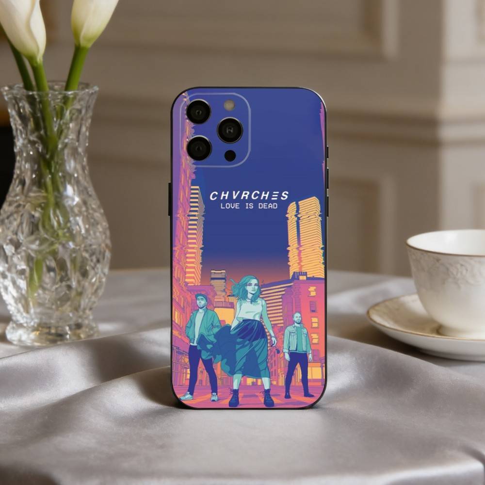 Поп-электронный чехол для телефона группы C-CHVRCHES для iPhone 17pro, 16,15,14,13,12,11 X XR Plus, Другие Мягкий Черный Чехол
