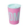 CB Japan Тамблер с крышкой GOMUG неонового цвета для удобства в магазине, Вакуумный, Нержавеющая сталь, Двойной, Резина, Кофе, Изолированный, Слой, Дно, Розовый, 350 мл,