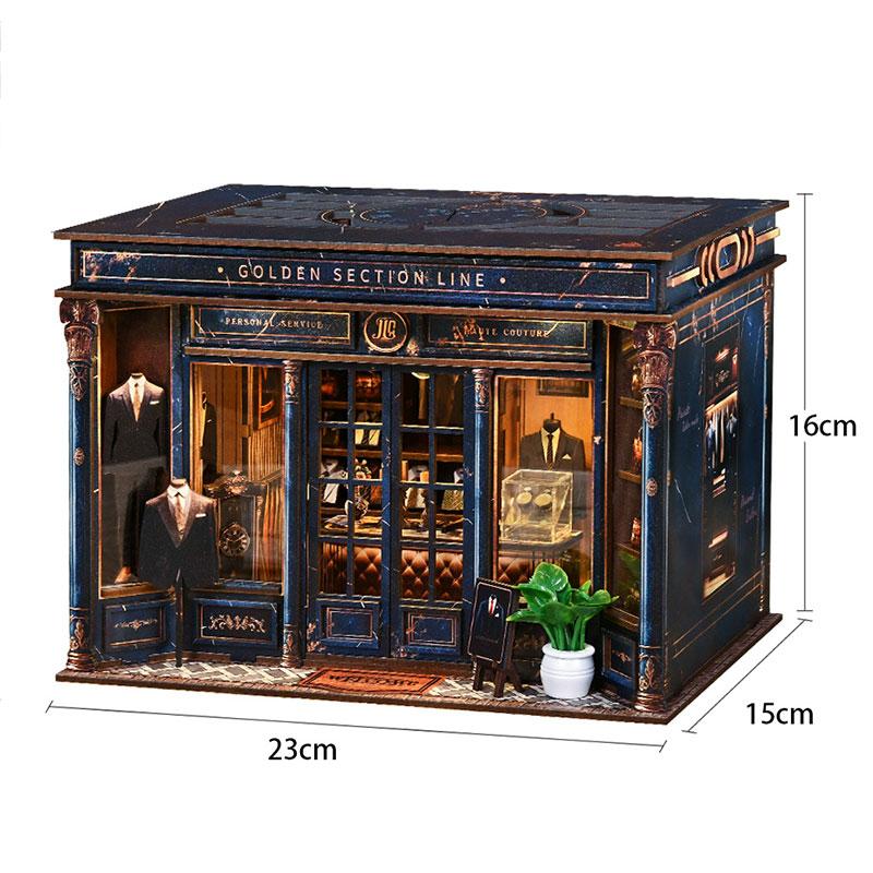 3D Wooden Puzzle Book Nook DIY Mini Magic Library House Kit Handmade Bookshelf Decor Bookend Building Set for Xmas Birthday Gift