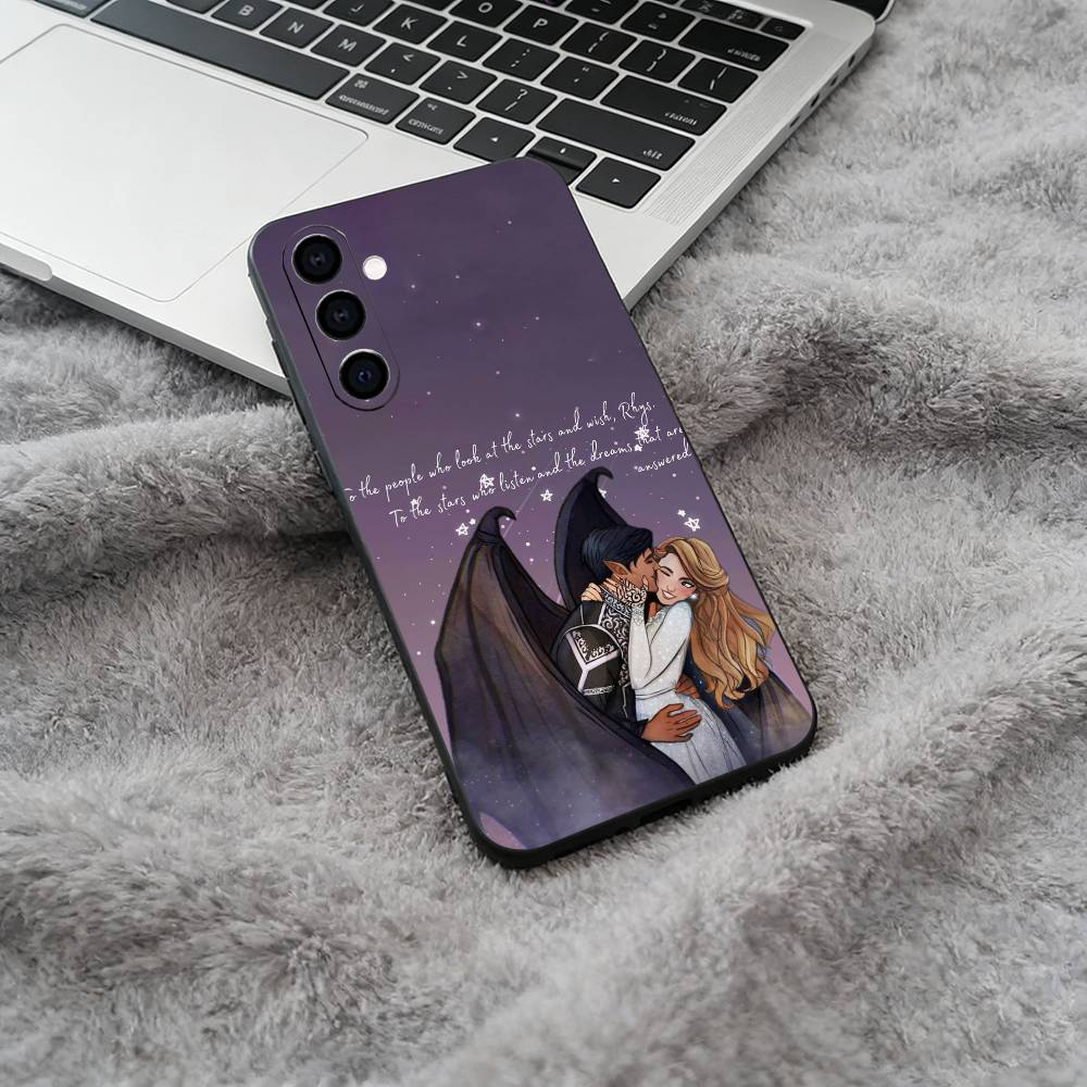 A-Acotar Чехол для телефона «Двор тумана и ярости» для Samsung Galaxy A73, A71, A72, A70, A53, A52, A51, Мягкий силиконовый черный чехол