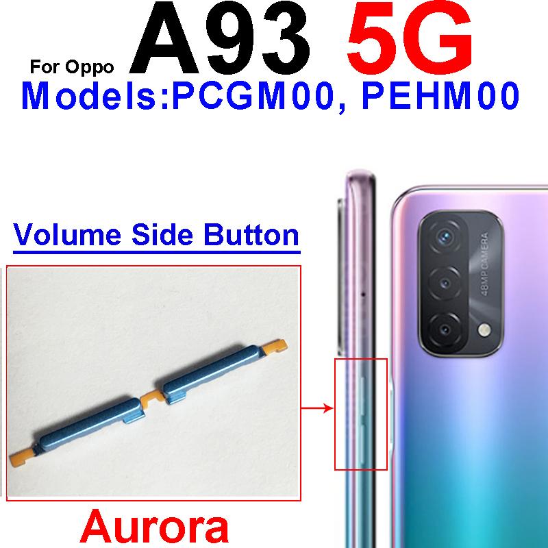 Кнопка питания и громкости для OPPO A93 A94 A95 4G 5G Кнопка включения/выключения Кнопки громкости вверх/вниз Боковые кнопки звука Шлейф Запасные части
