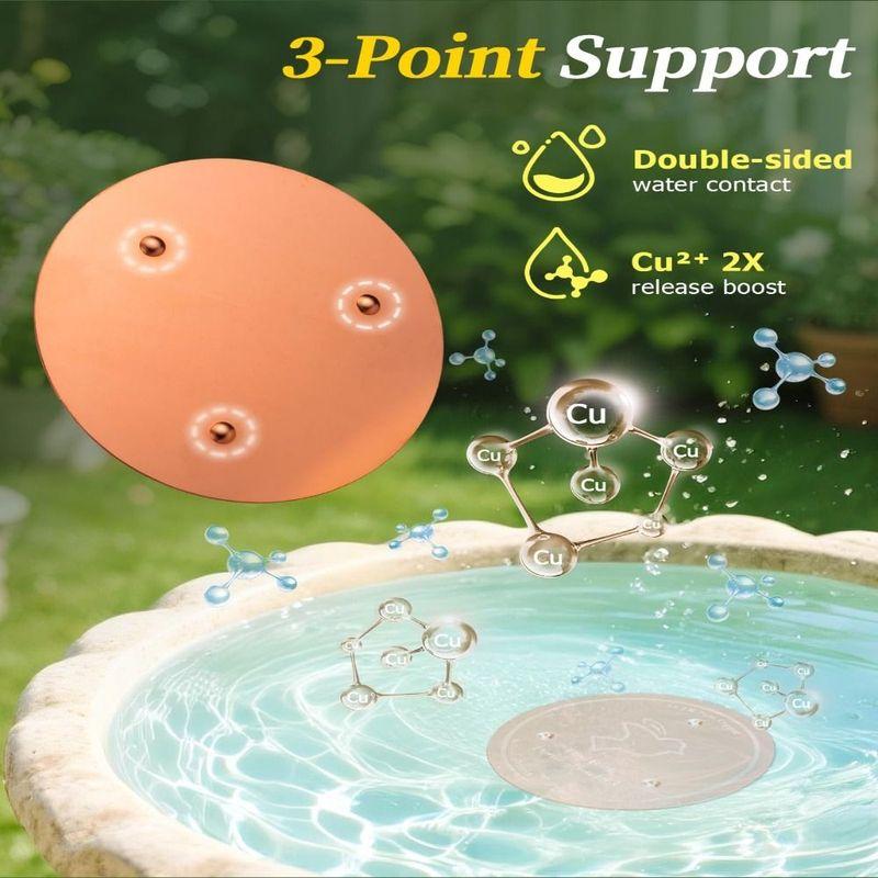 Triple-Point Support Mellbree Bird Bath Copper Disk 0.6mm Reinforced 99.99% Pure Copper Bird Bath Purifier Plate