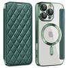 Чехол для iPhone 16 Pro, совместимый с MagSafe, ромбовидный чехол для телефона из ПУ кожи