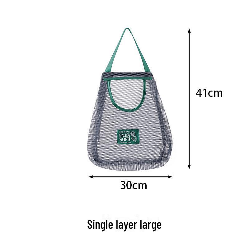 Подвесная настенная сетчатая сумка для хранения фруктов и овощей, органайзер для чеснока и имбиря