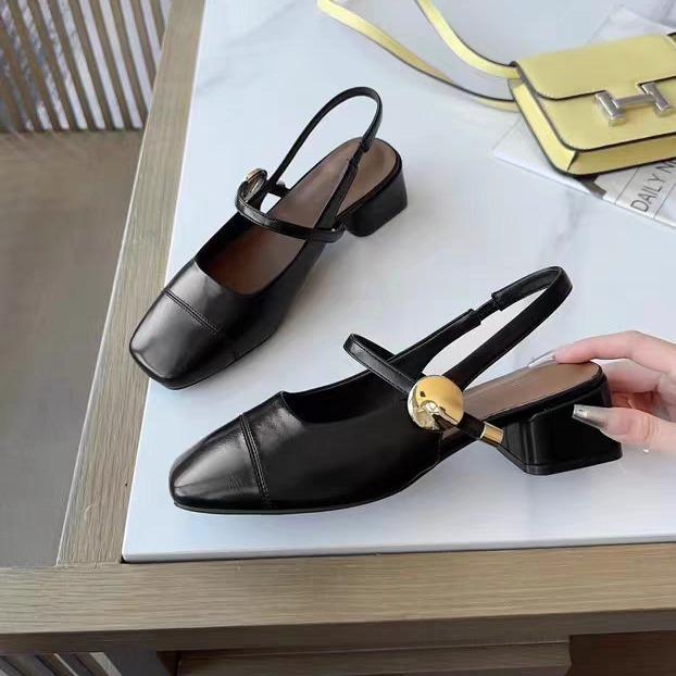 Сандалии женские серебристые на толстом каблуке сандалии Baotou женские летние туфли с закрытым носком туфли Мэри Джейн на среднем каблуке