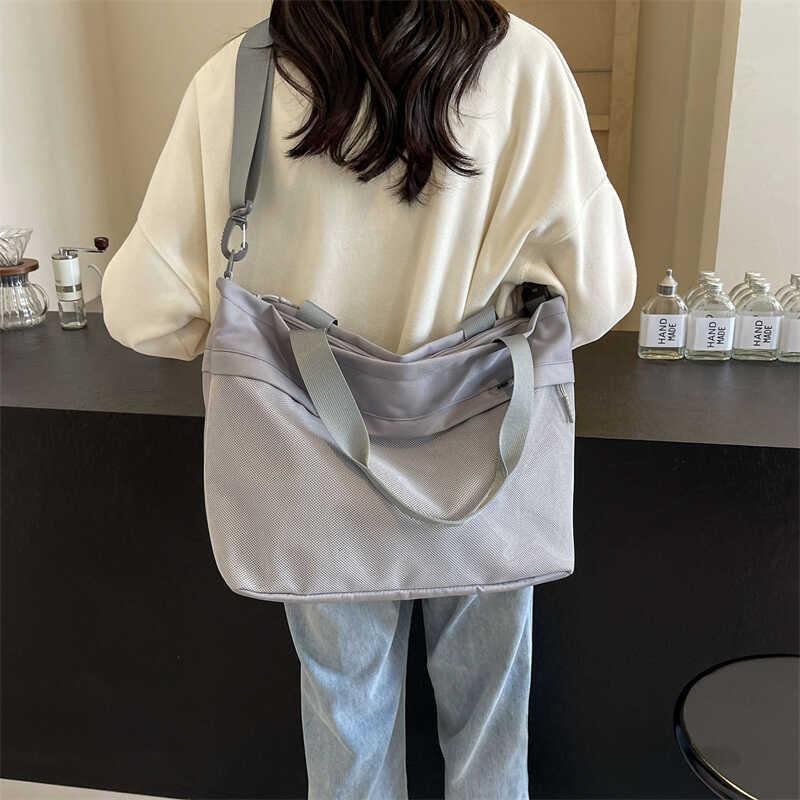 Стильная Унисекс Вместительная Холщовая Сумка-тоут Мягкий Полиэстер Застежка-молния