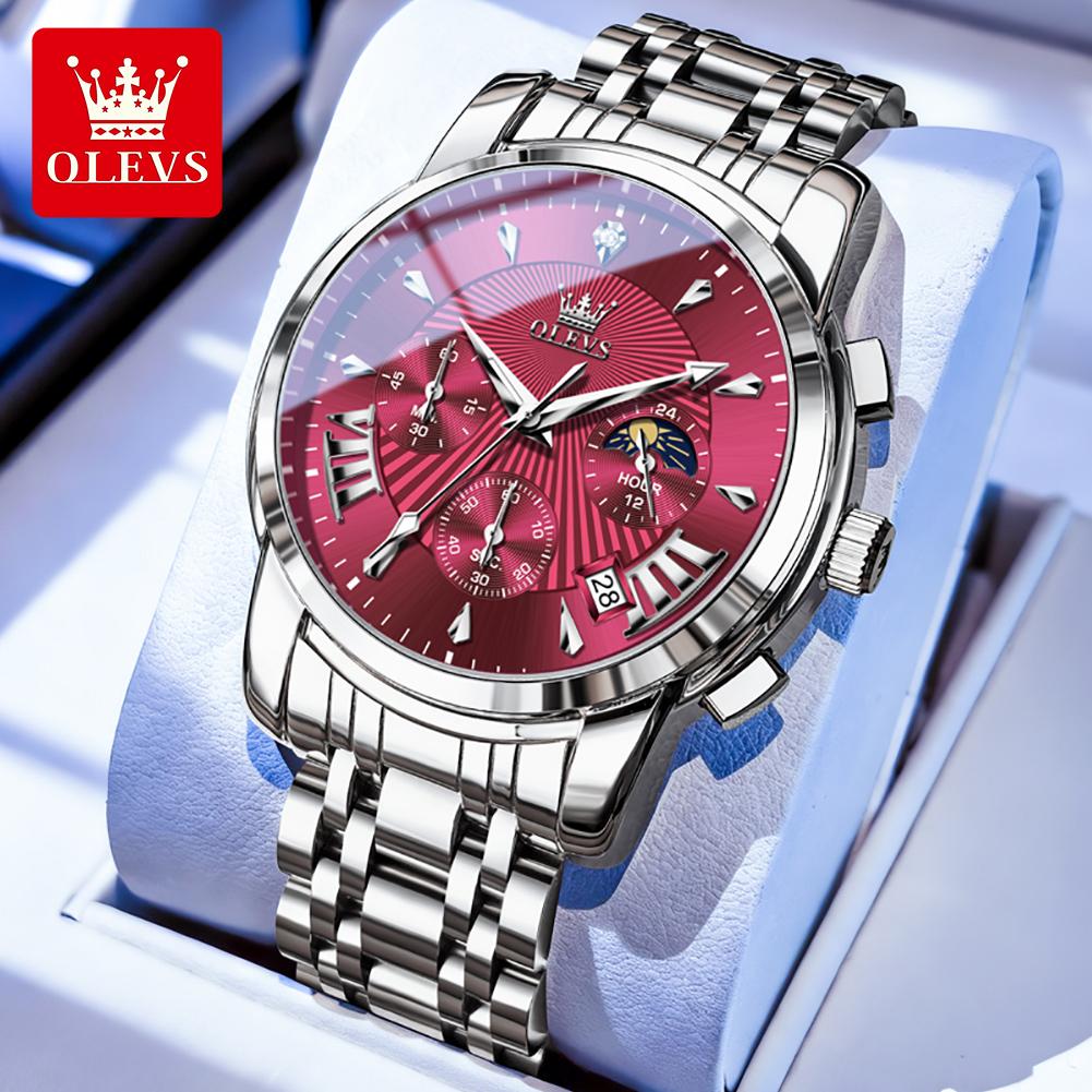 OLEVS Brand Watch Trendy Fashion Waterproof Luminous Quartz Men's Watch 2892