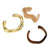 3Pcs/Set Chunky Wavy Cuff Bangle Set Irregular Stackable Bracelet Wide Open Bangle  Jewelry Gifts