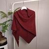 Winter Warm Woolen Shawl High End Mongolian Poncho Women Fashion Sequin Triangular Scarf