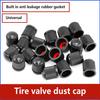 EDHUUJSI Universal Car Tire Air Valve Cap Replacement Vehicle Plastic Stem Cover Rubber O Auto Car Accessories, 5pcs