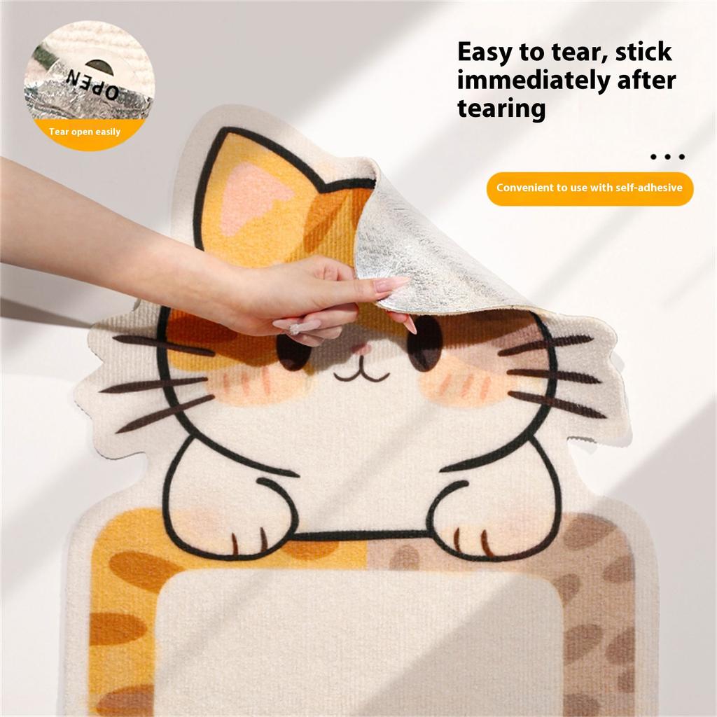 Прочный войлочный коврик для царапания кошек, настенный, самоклеящийся, защита мебели, не линяющий дизайн