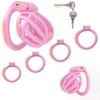 Male Small Chastity Cage Chastity Belt with 4 Penis Rings BDSM Sex Toy for Couple Men Fidility Cock Cage Penis Bondage Cuckold