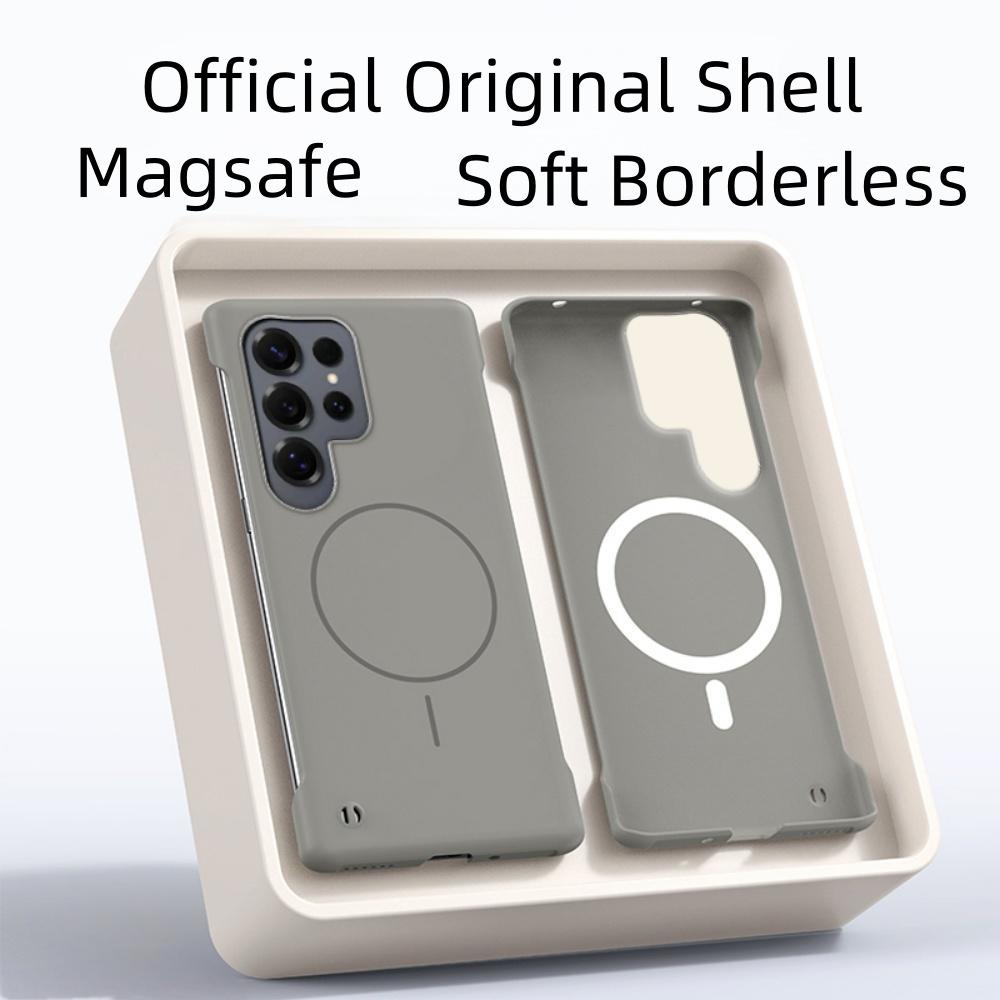 Тонкий безрамочный матовый ПК чехол для Magsafe для Samsung S26 S25 Edge S24 FE S23 S22 Ultra Plus A56 16 Охлаждающий магнитный чехол для зарядки