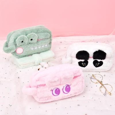 Плюшевая косметичка с милыми животными из мультфильма, косметичка, косметичка, косметичка большой емкости, студенческий пенал, канцелярская сумка