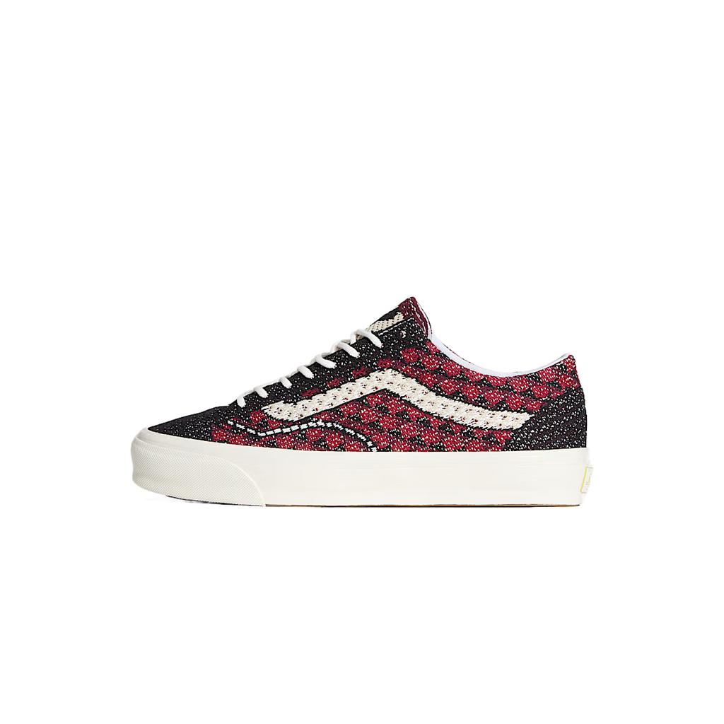 Vans Premium Old Skool 'Knit Pack Geo Check Bordeaux Red' Sneakers VN000EFKBRD