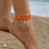 Bohemia Multilayer Rice Bead Anklet Set for Women Fashion Starfish Pendant Anklets Summer Sandy Beach Ankle Chain On Leg Jewelry