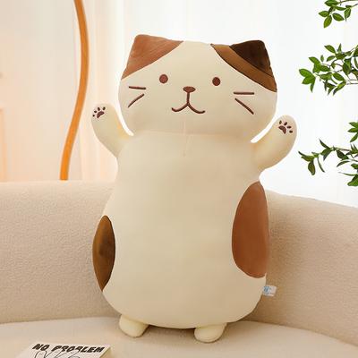 Новая длинная подушка-игрушка в виде кота, плюшевая игрушка, кукла-кот с сыром, кукла для сна