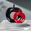 Beautiful Apple Shape Ceramic Home Decor Showpiece (Pack of 2, Black & Red Color)