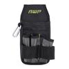 AWP L-804-1 Organizer Tool Pouch | 7 Pockets & Loops for Tool Organization | Durable Metal Belt Clip Attachment, Black and Gray