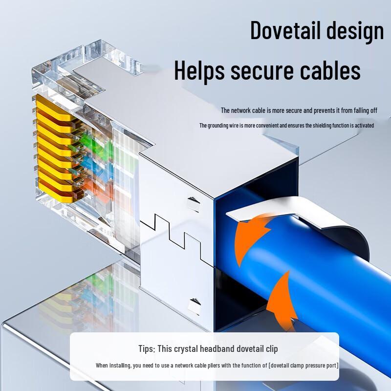 SAMZHE CAT8 RJ45 50U Gold-Plated Network Connector