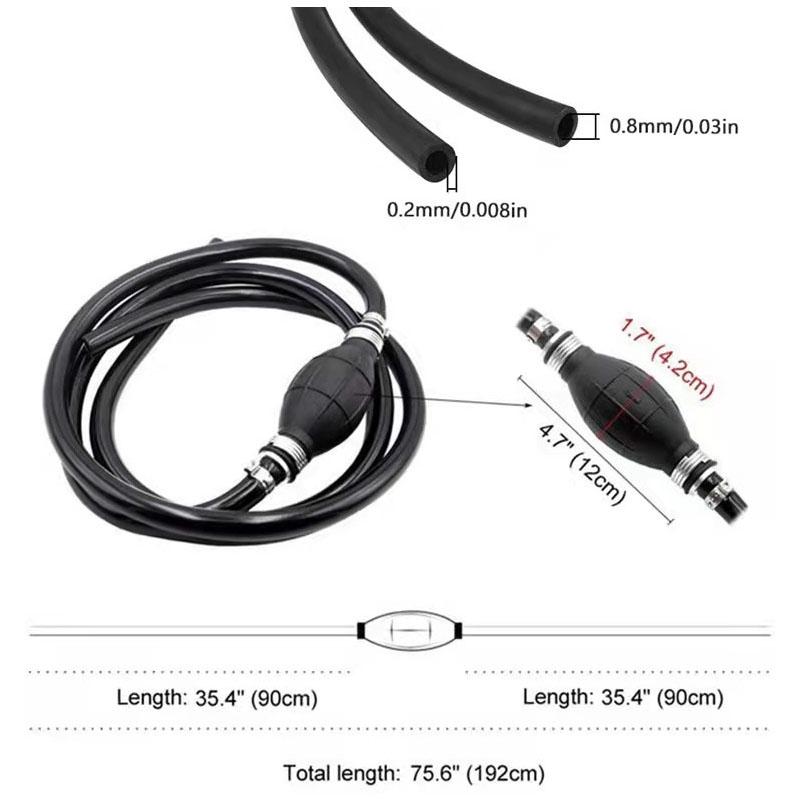 MZTI - Boat Outboard Fuel Hose Fitting Hand Pump - Compatible For Yamaha For Parsun For Hangkai Fuel Tank Connectors 3