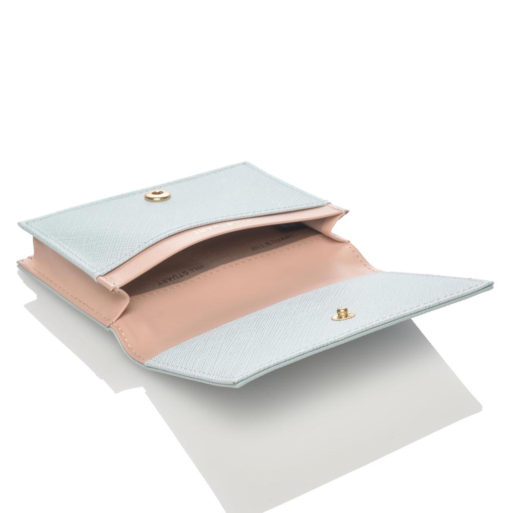 Jill Stuart Gloria JSLW3AM1 Держатель для визиток Коровья кожа Сафьяновая кожа Мотив с лентой Блестки Пастельный Женский чехол Кошелек