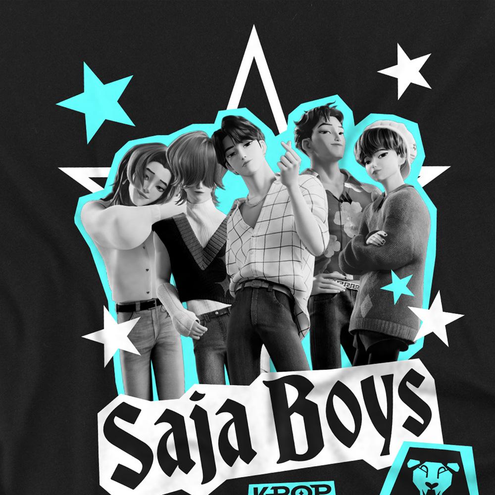 K-Pop Demon Hunters Unisex Adult Saja Boys Scrapbook Stars T-Shirt