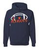 Fan Of City of Denver Football Orange Heart Script Writing Unisex  Hoodie