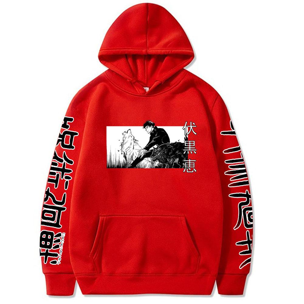 Мужское худи Megumi Fushiguro Jujutsu Kaisen винтажный унисекс пуловер мужской винтажный худи с графикой топы одежда оверсайз